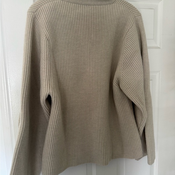 Women's Beige Toteme Cardigan Sweater - Picture 3 of 6